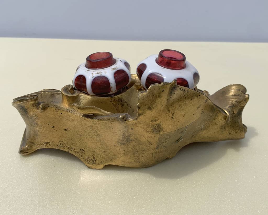 Maison Henry Dasson (paris 1825 - 1896) - Double Gilt Bronze Inkstand.-photo-1