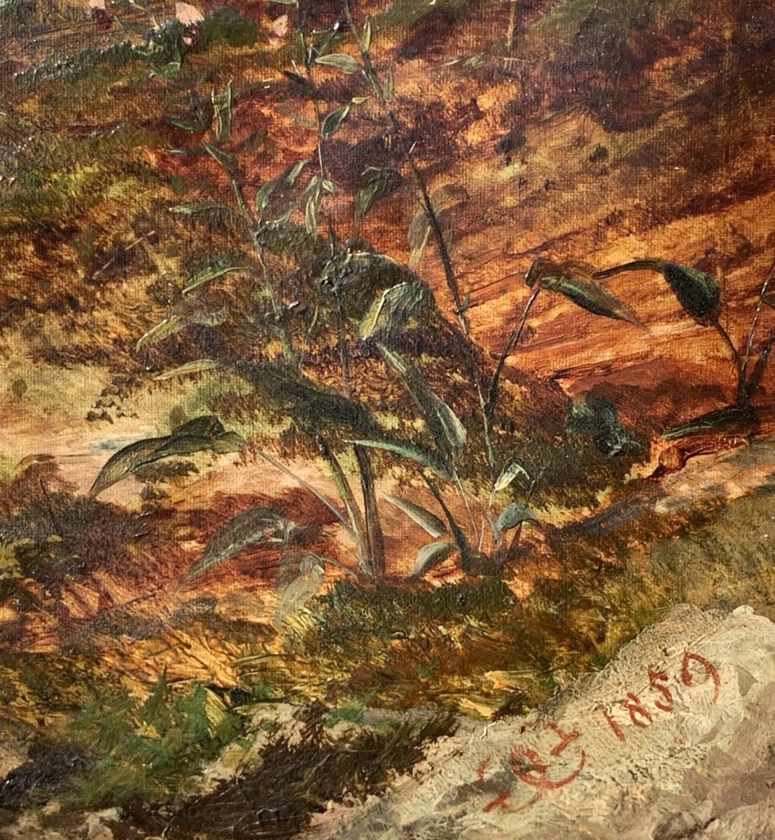 Peintre anglais (XIXe siècle) - Paysage fluvial avec pêcheur et messager.-photo-2