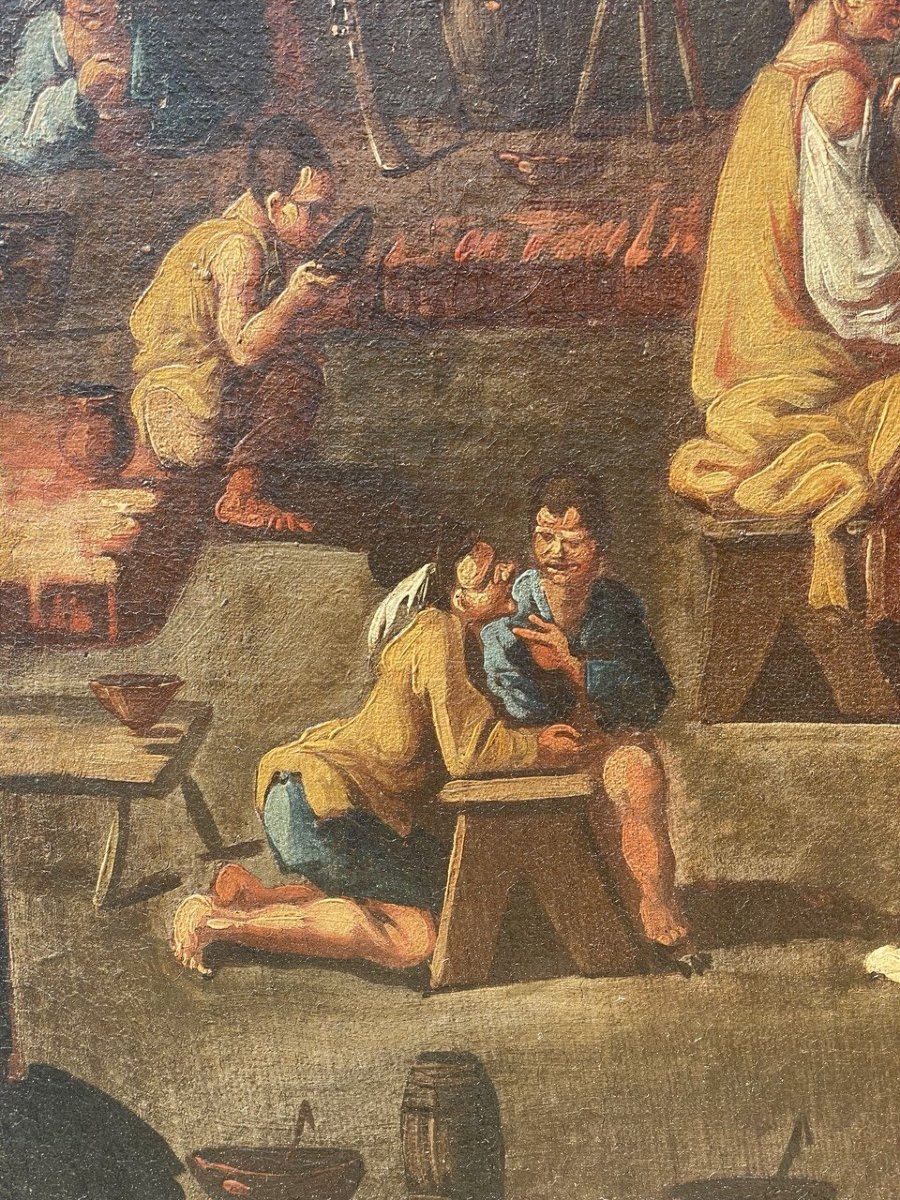 Attribué à Alessandro Magnasco (Gênes 1667-1749) - Scène de taverne avec joueurs de cartes.-photo-2