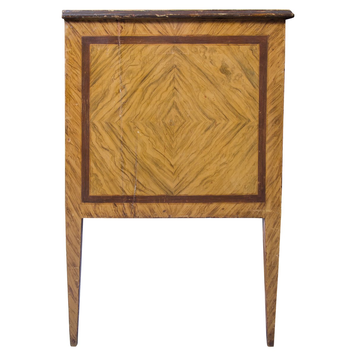 Commode en bois laqué et peint imitant le loupe. Toscane, fin du XVIIIe siècle.-photo-1