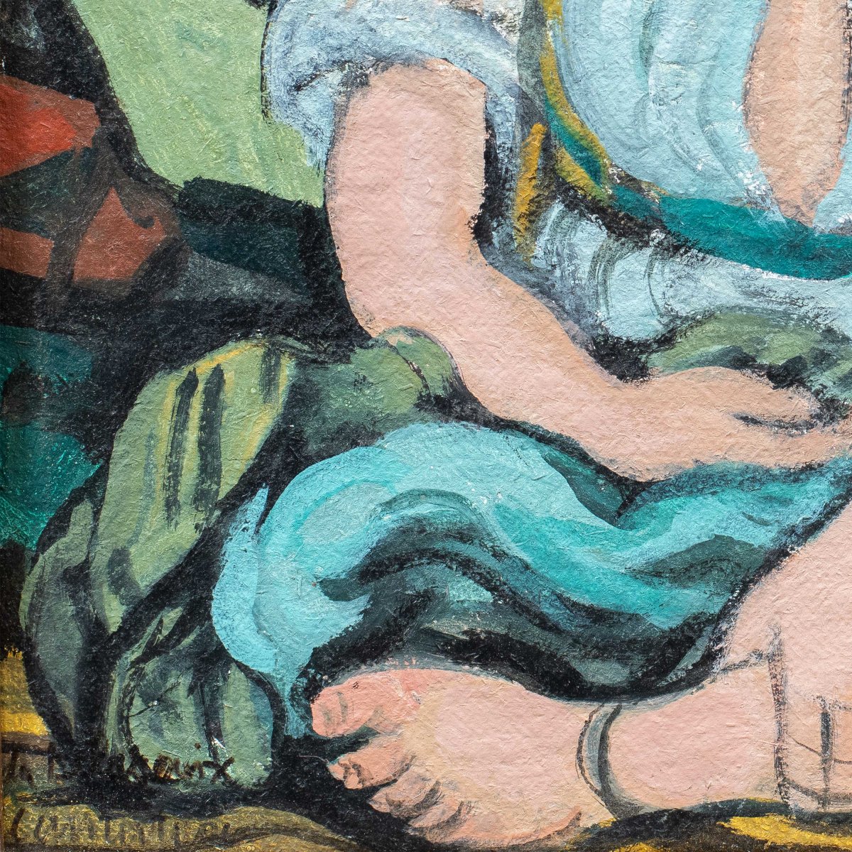 Domenico Cantatore (Ruvo di Puglia 1906 - Paris 1998) - Odalisque (Hommage à Delacroix).-photo-2