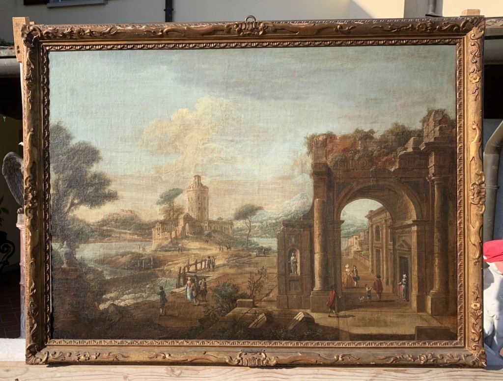Francesco Battaglioli (Modène vers 1710 - Venise après 1796) - Capriccio architectural.-photo-1