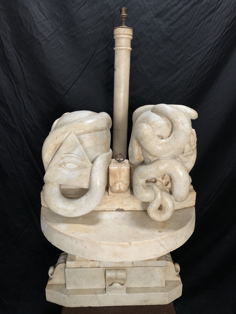 Italian Sculptor (early 20th Century) - Masonic Altar.-photo-3