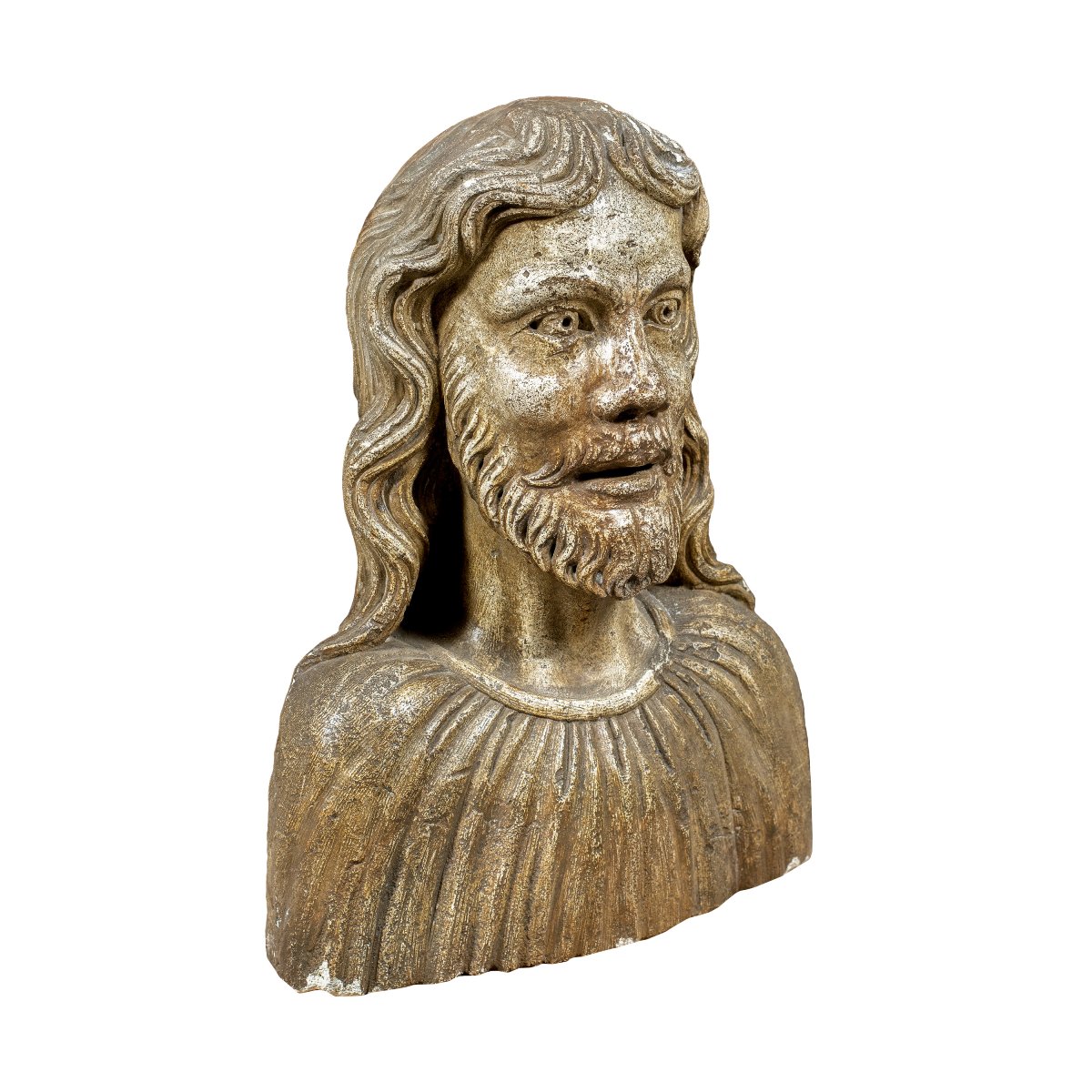 Sculpteur italien (XVe-XVIe siècle) - Buste du Christ.-photo-2