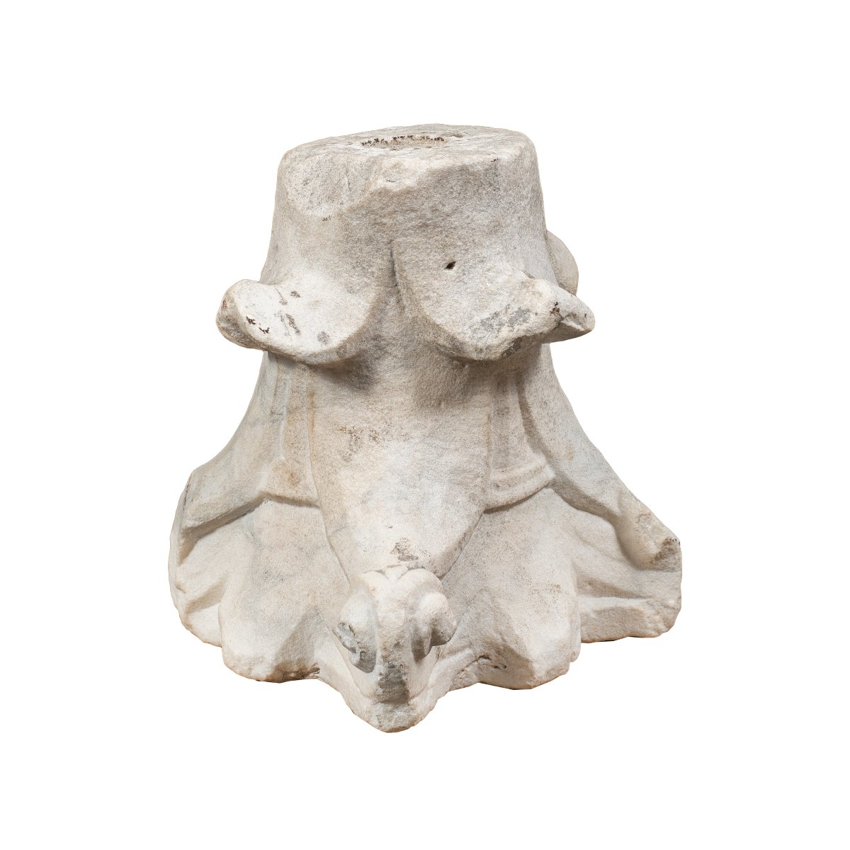 Chapiteau en pierre sculptée. Italie, XVIe-XVIIe siècle.-photo-2
