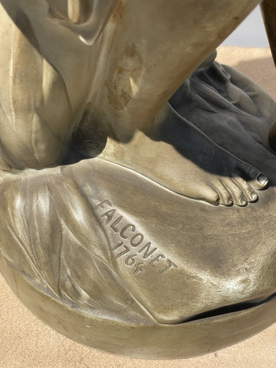 Fabrication du XIX - par Étienne-Maurice Falconet (Paris 1716 - Paris 1791) - La Baigneuse.-photo-3