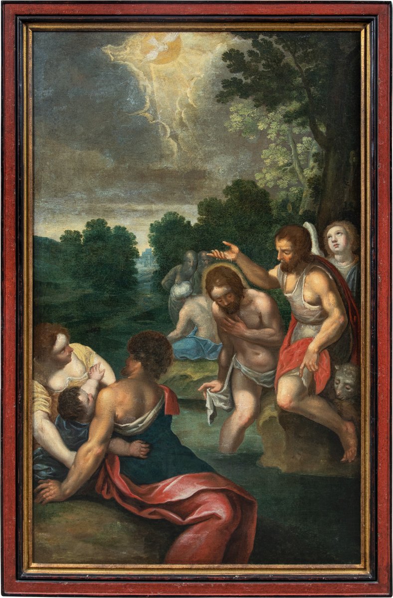 Flemish Painter Active In Italy (17th Century) - Baptism Of Christ.