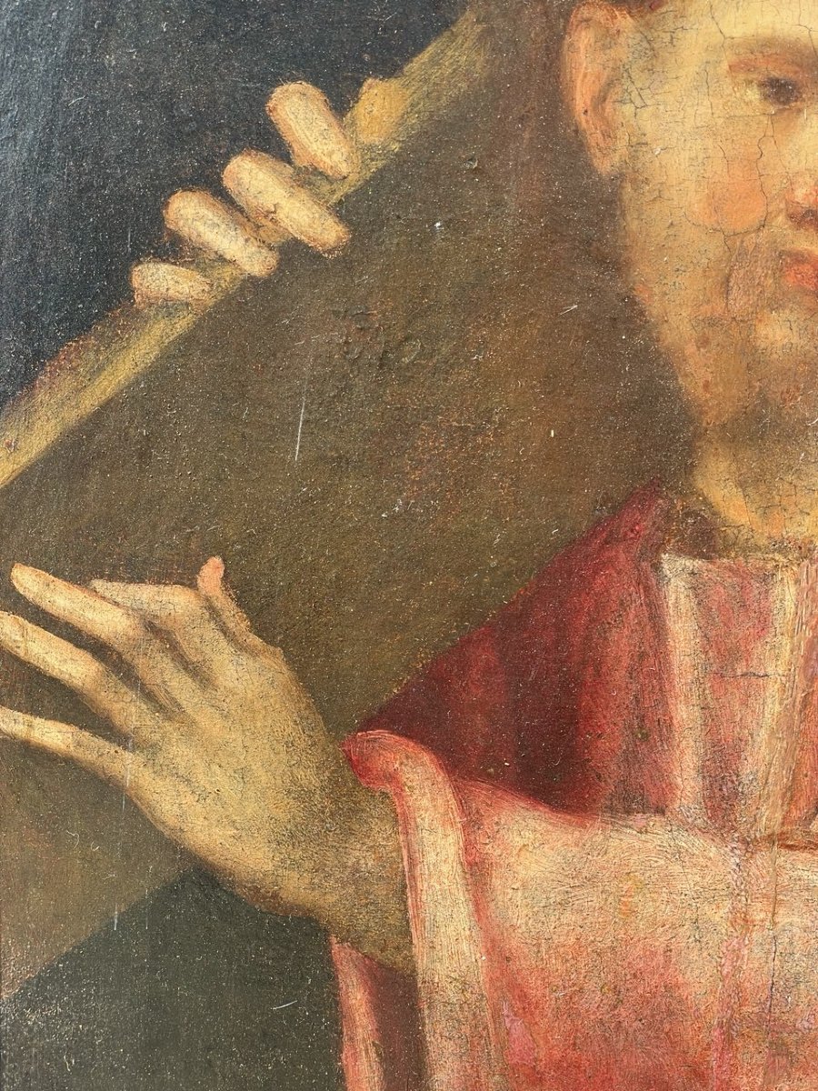 Entourage de Domenico Ubaldini, dit Puligo (Florence 1492-1527) - Jésus et le Cyrénéen.-photo-1