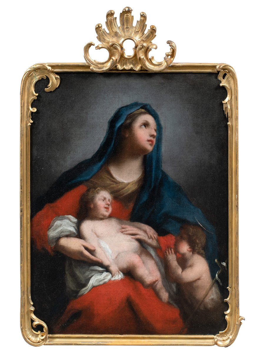 Jacopo Amigoni (venice 1682 - Madrid 1752) - Madonna With Child And Young Saint John.