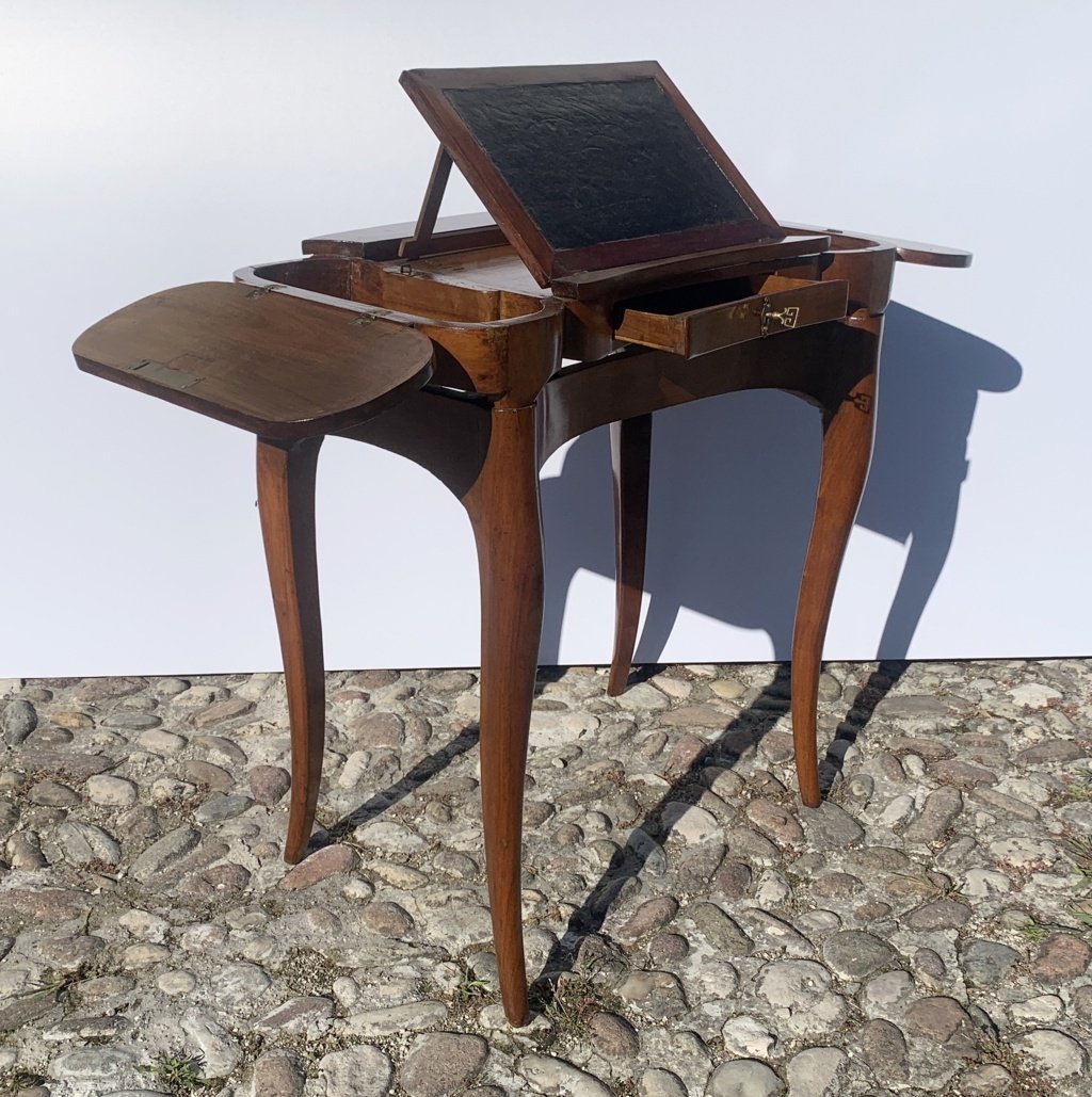 Fold-out Worktable With Tray Top And Reading Stand. Italy, Late 18th Century.-photo-2