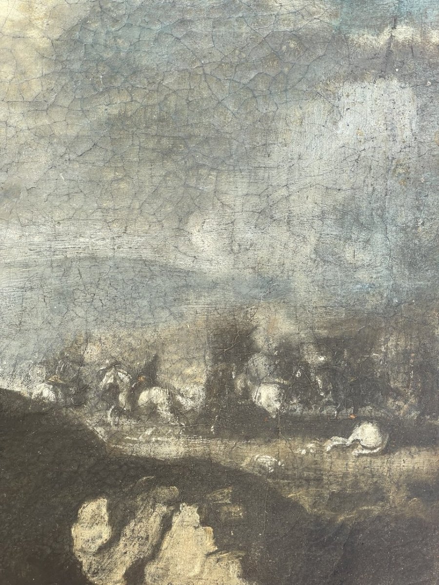 Cercle de Jacques Courtois, dit Borgognone (Saint-Hyppolite 1621 - Rome 1676) - Bataille.-photo-1