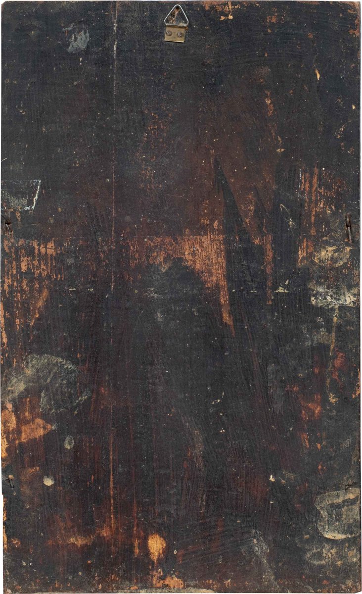 Peintre orthodoxe grec (XIXe siècle) - Triptyque portatif représentant la Vierge Hodigitria.-photo-3