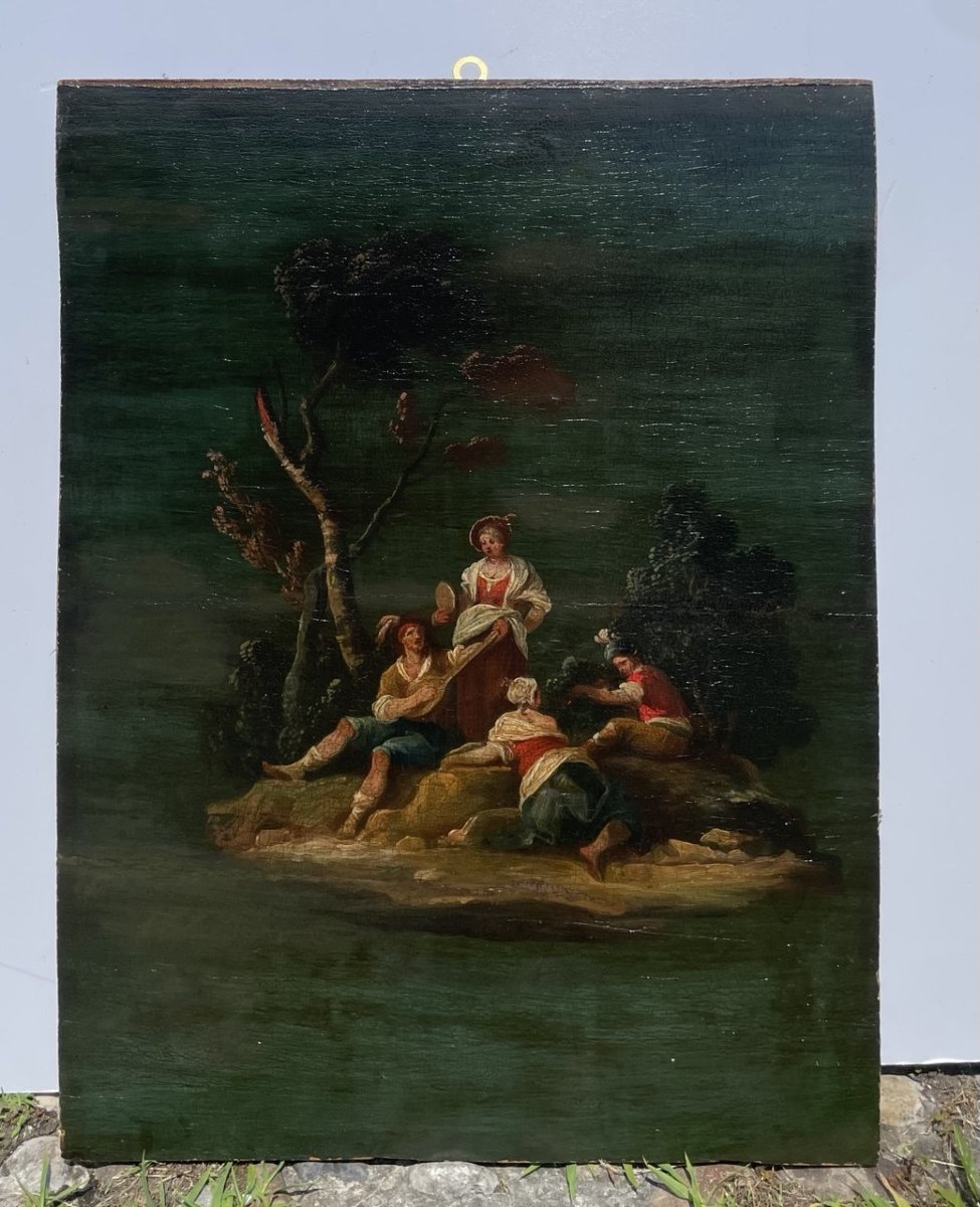 Venetian Painter (18th Century) - Country Festival Scene.-photo-4