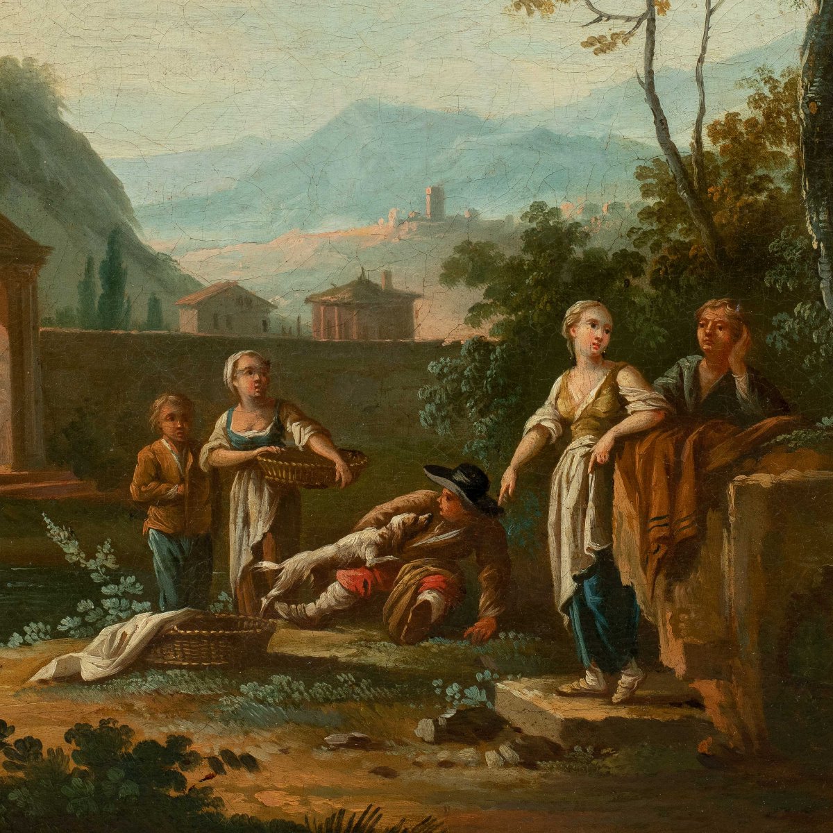 Jean Baptiste Caudot (nancy 1682 – Nancy 1757) – Arcadian Landscape With Resting Figures.-photo-2