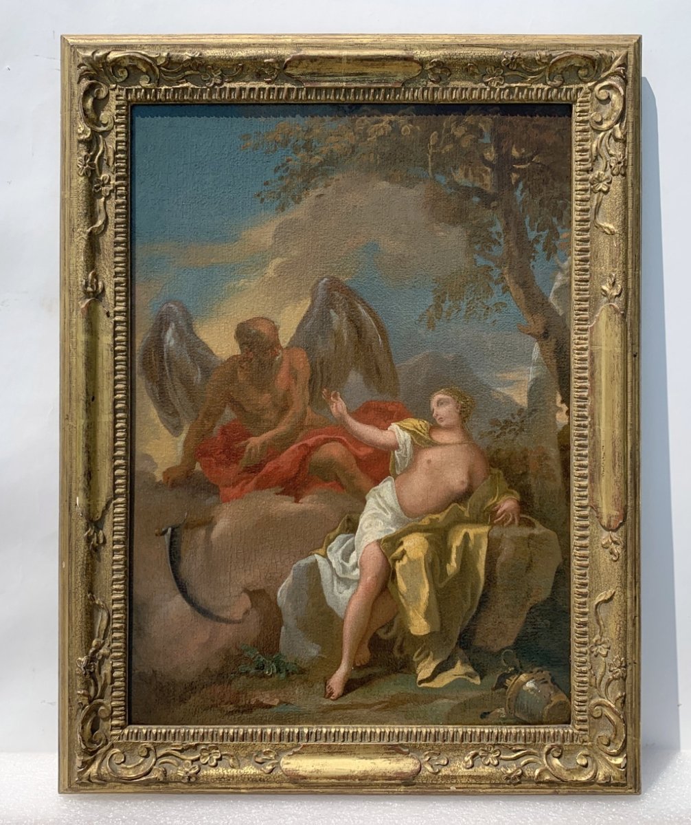 Entourage de Sebastiano Ricci (Belluno 1659 - Venise 1734) - Le Temps et la Jeunesse.-photo-1