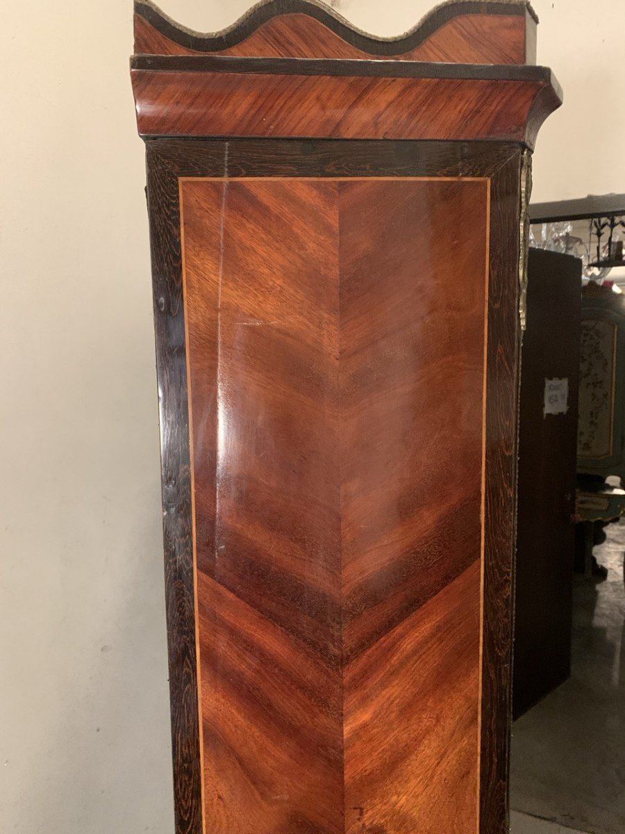 Veneered Display Cabinet In Mixed Woods. France, Late 19th Century.-photo-2