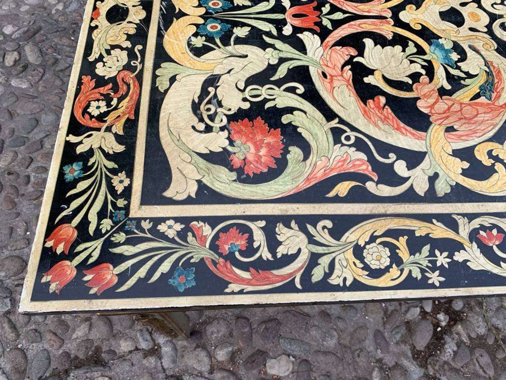 Italian Carved, Lacquered And Painted Writing Table. Italy, 19th–20th Century.-photo-4