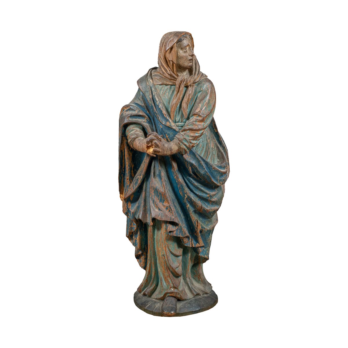 Sculpteur italien (XVIIe-XVIIIe siècle) - Vierge en prière.-photo-2