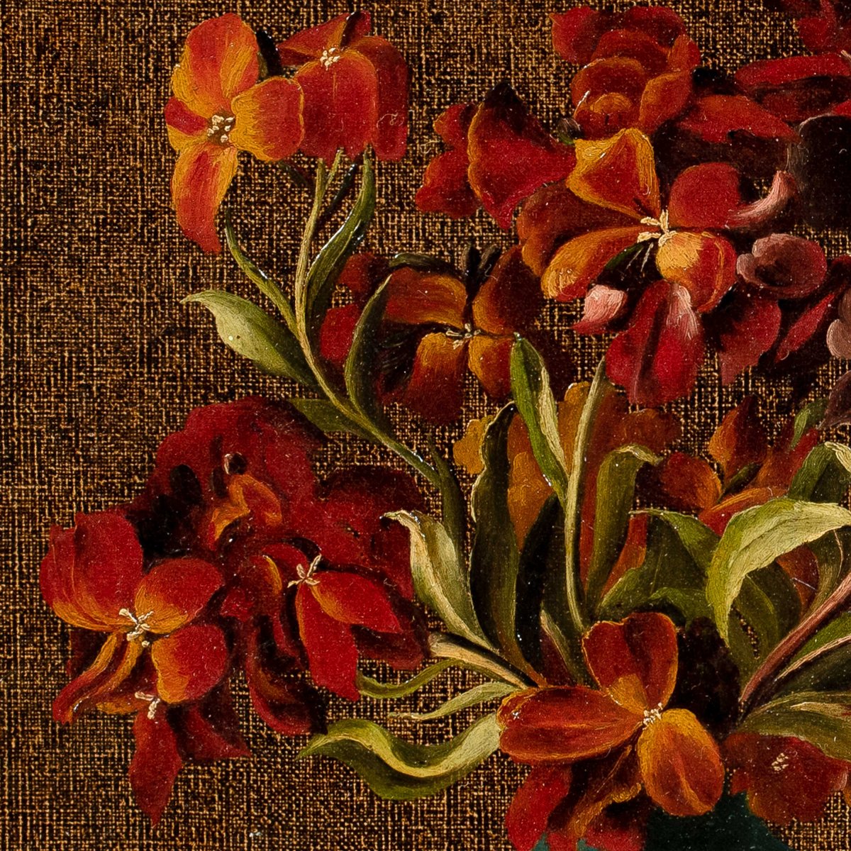 Peintre européen (XIXe-XXe siècle) - Nature morte aux fleurs.-photo-2