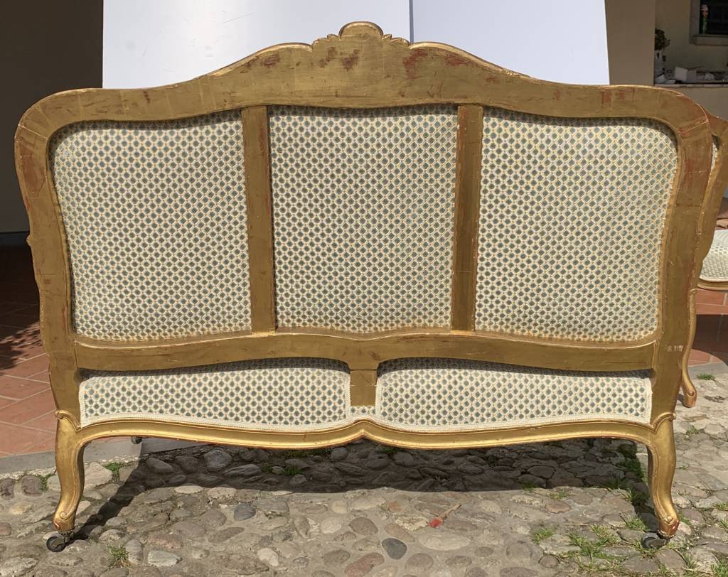 Carved And Giltwood Salon Suite. France, 19th Century.-photo-1