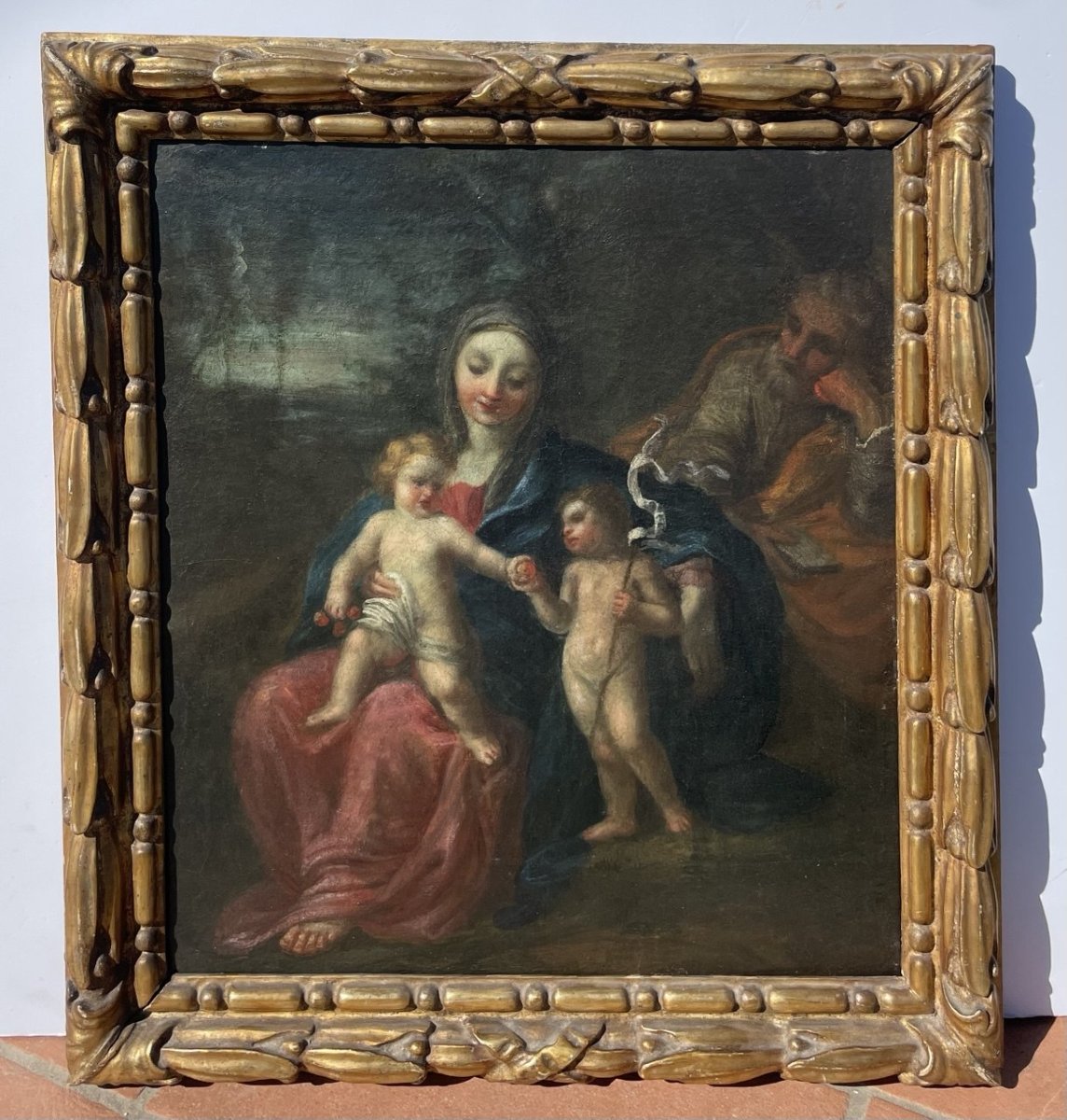 Italian Painter (18th Century) - Holy Family With The Infant Saint John.-photo-4