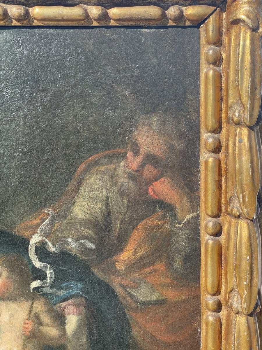 Italian Painter (18th Century) - Holy Family With The Infant Saint John.-photo-1