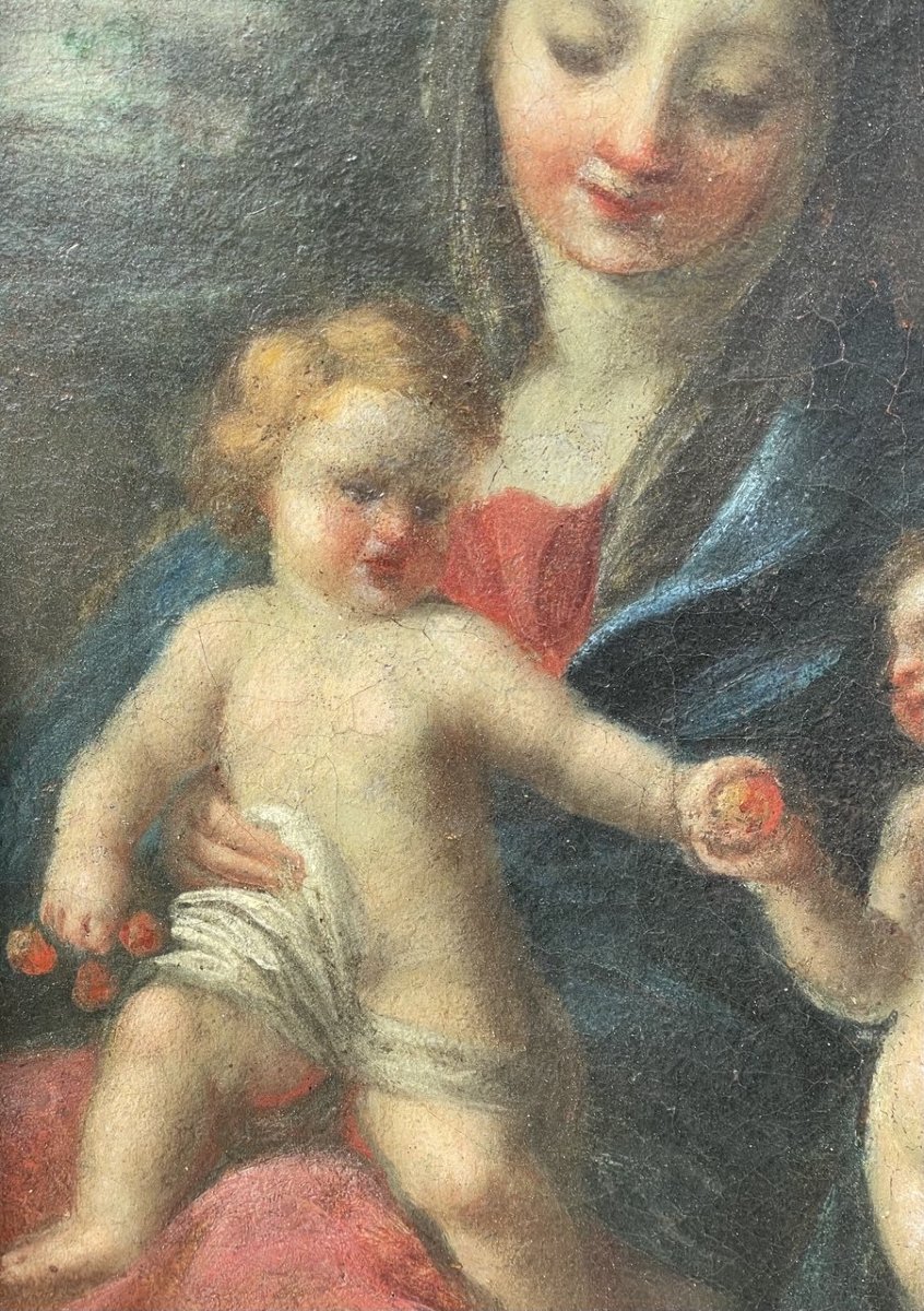 Italian Painter (18th Century) - Holy Family With The Infant Saint John.-photo-2