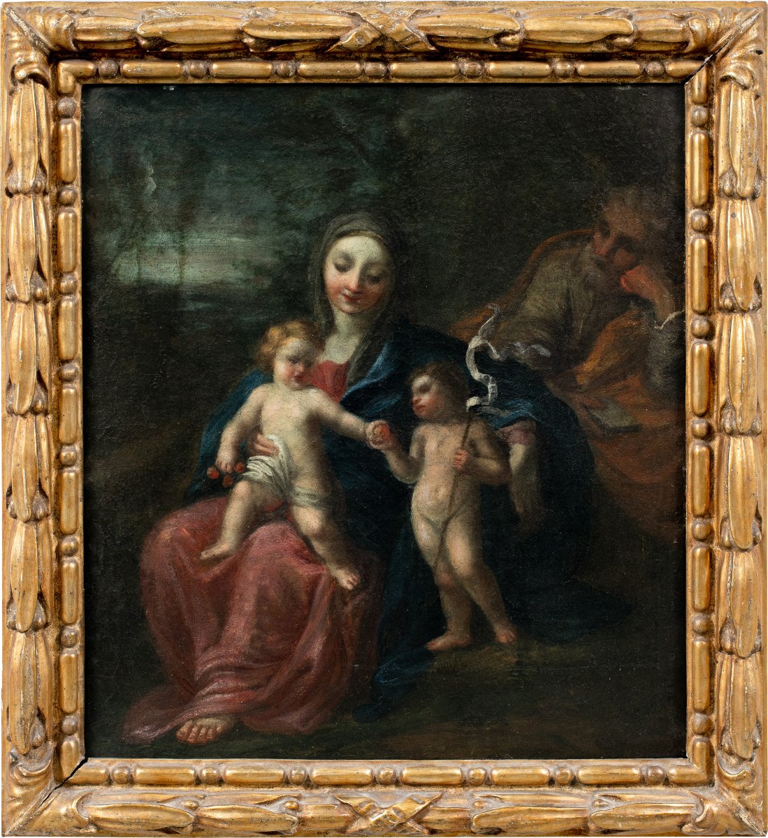 Italian Painter (18th Century) - Holy Family With The Infant Saint John.