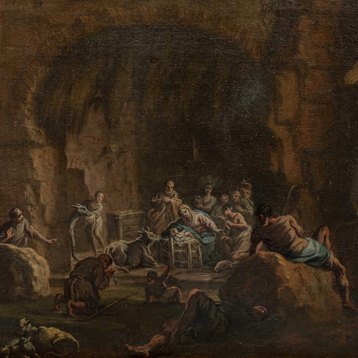 Clemente Spera (Novara 1661 - Milan 1742) - L'Adoration des bergers dans un paysage de ruines.-photo-2