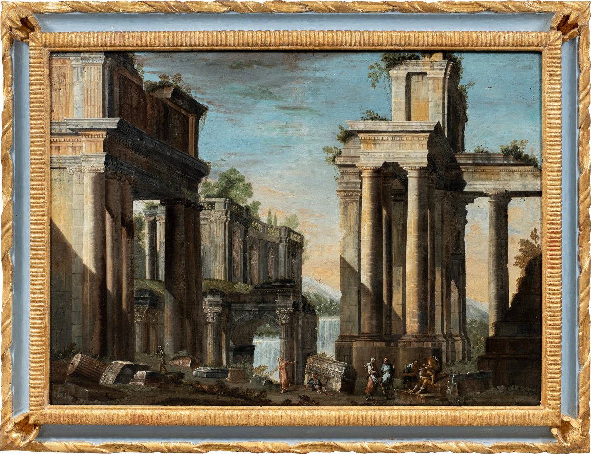 Pietro Paltronieri, dit Mirandolese (Mirandola, 1673 - Bologne, 1741) - Capriccio architectural