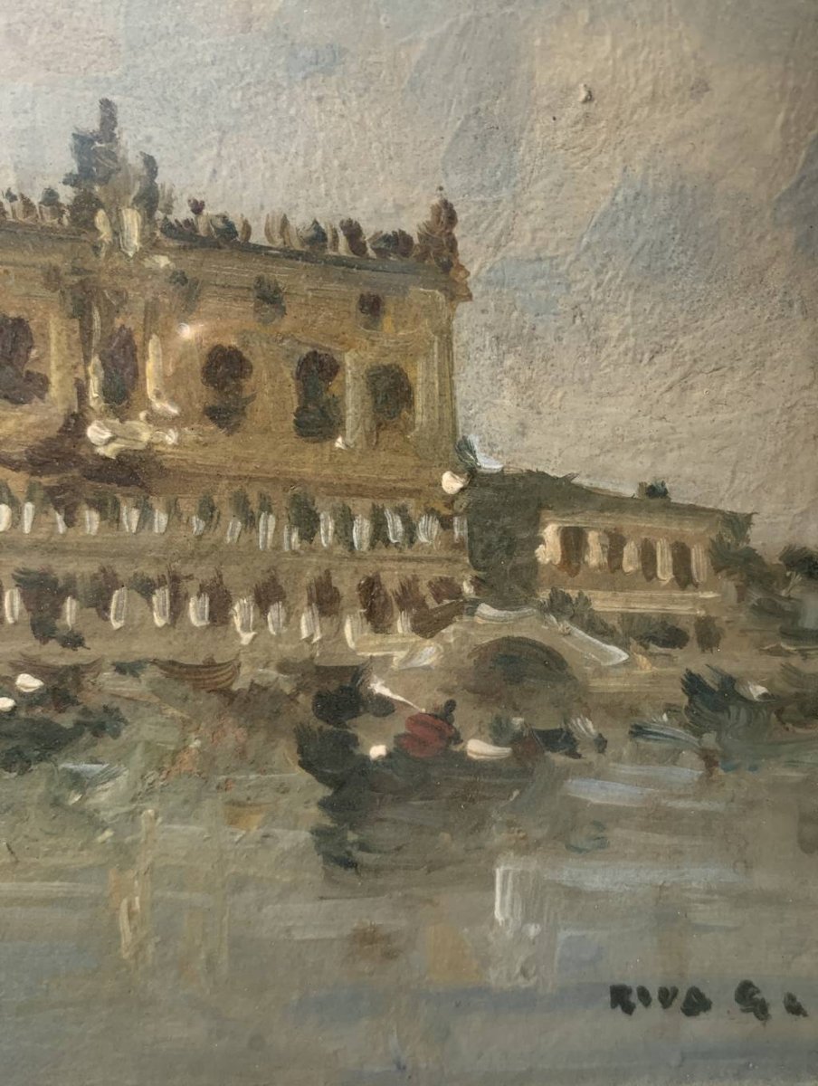 Giovanni Riva (turin 1890 – Turin 1973) – Venice, View Of St. Mark’s Basin.-photo-1