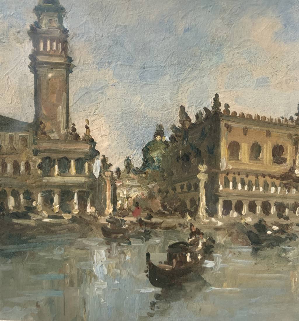 Giovanni Riva (turin 1890 – Turin 1973) – Venice, View Of St. Mark’s Basin.-photo-2