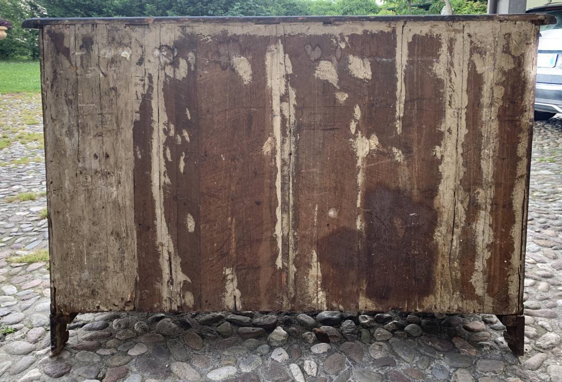 Commode en ronce de noyer. Italie, début du XIXe siècle.-photo-4