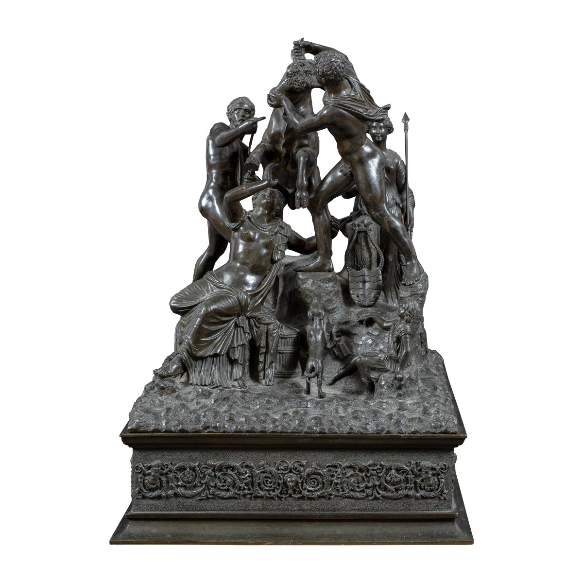 Groupe sculptural en bronze - Le Taureau Farnèse (Le Tourment de Dirce) - Rome, XIXe siècle.