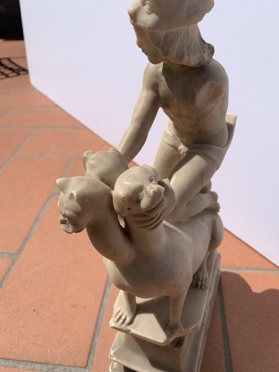 Sculpteur italien (XVIIe siècle) - Hercule et Cerbère.-photo-2