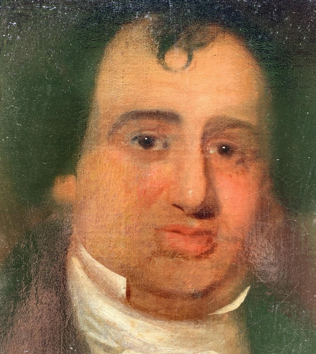 Italian Painter (19th Century) - Portrait Of A Gentleman With A Book.-photo-2