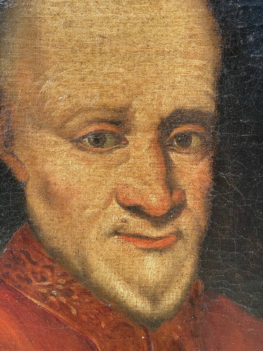 Peintre italien (seconde moitié du XVIIIe siècle) - Portrait d'un vieillard avec un aphorisme.-photo-1
