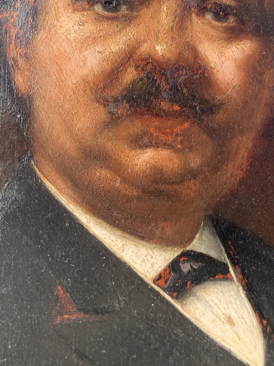 Peintre français (XIXe siècle) - Portrait d'Alexandre Dumas.-photo-2