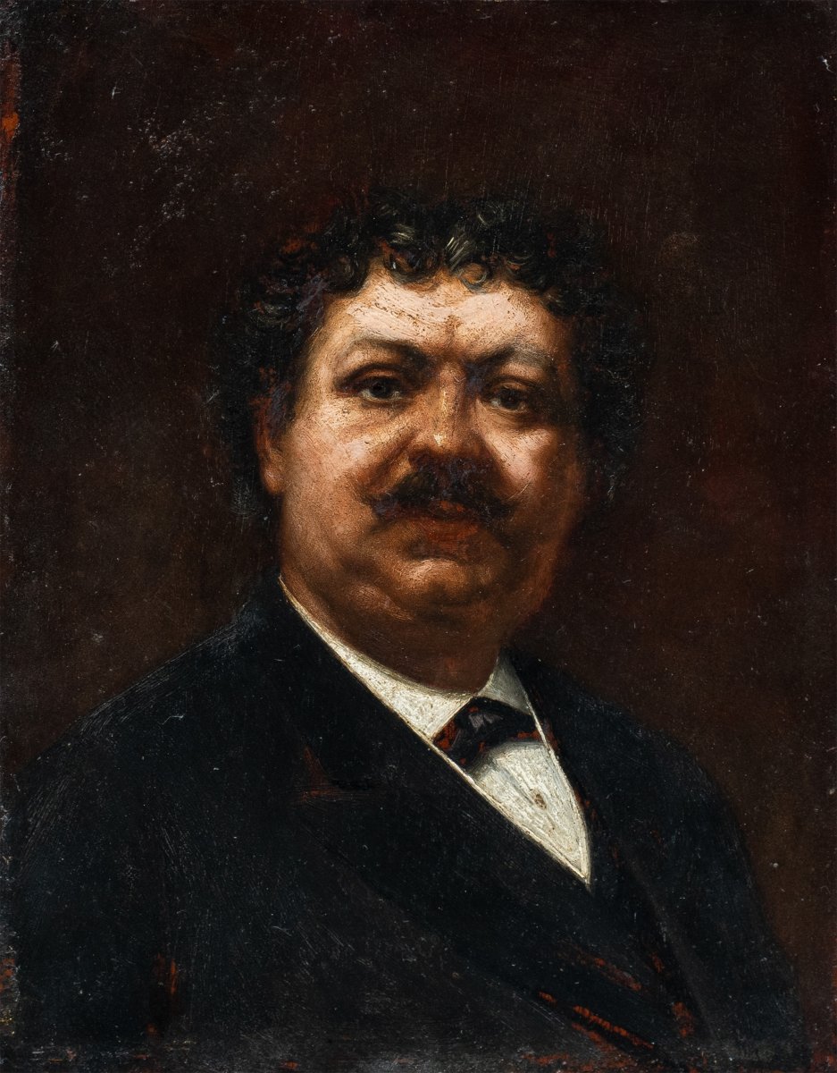Peintre français (XIXe siècle) - Portrait d'Alexandre Dumas.