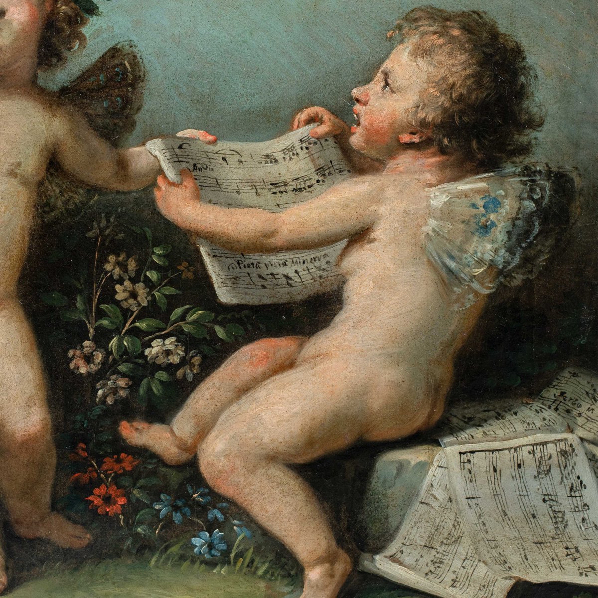 Fedele Fischetti (Naples 1732 - Naples 1792) - Allégorie de la Musique.-photo-2
