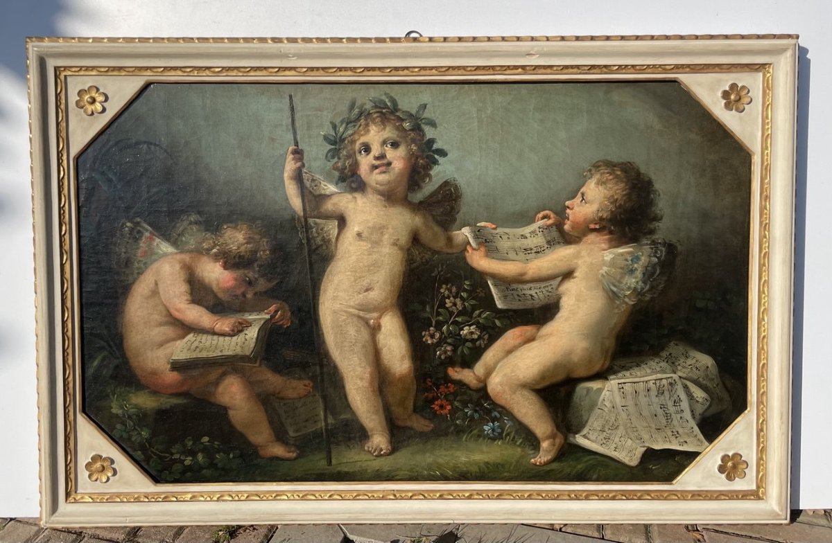 Fedele Fischetti (Naples 1732 - Naples 1792) - Allégorie de la Musique.-photo-1