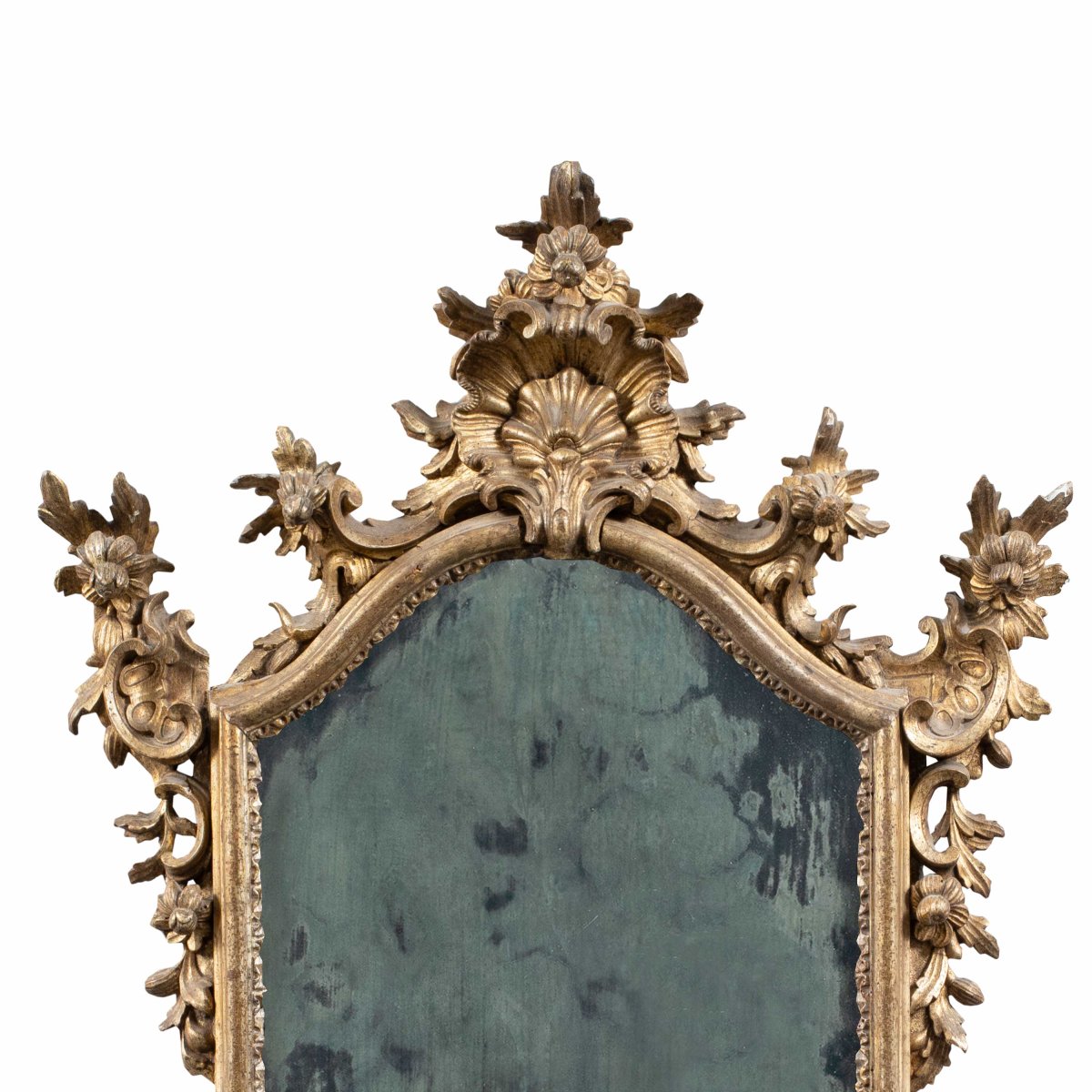 Carved And Gilded Wood Mirror. Northern Italy, 18th Century.-photo-2