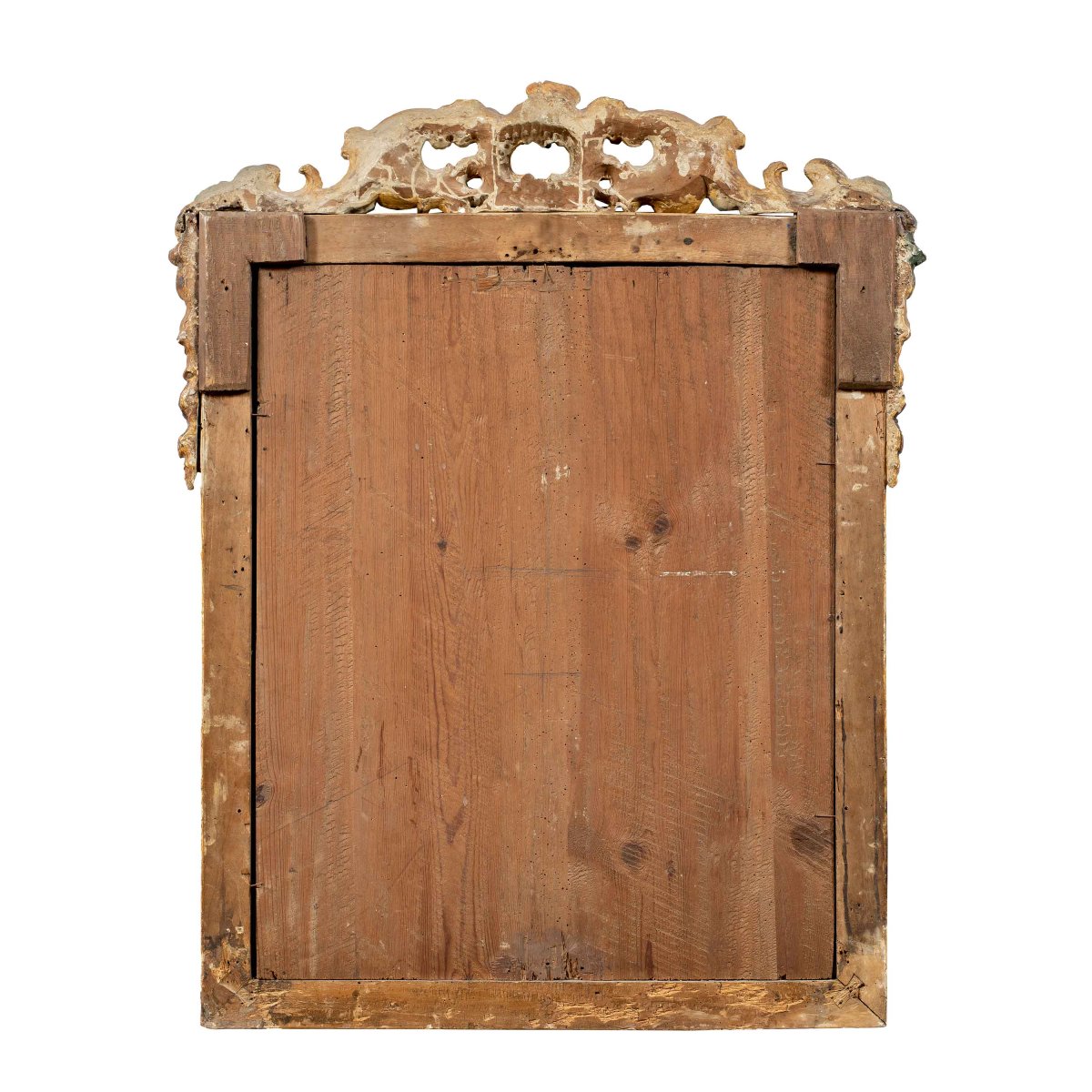 Miroir en bois sculpté, laqué et doré. Venise, XVIIIe siècle.-photo-3