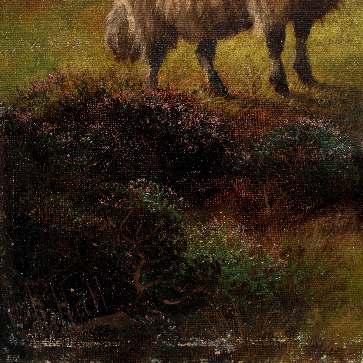 Henry Robinson Hall (XIX) - Une famille de moutons dans les Highlands.-photo-3