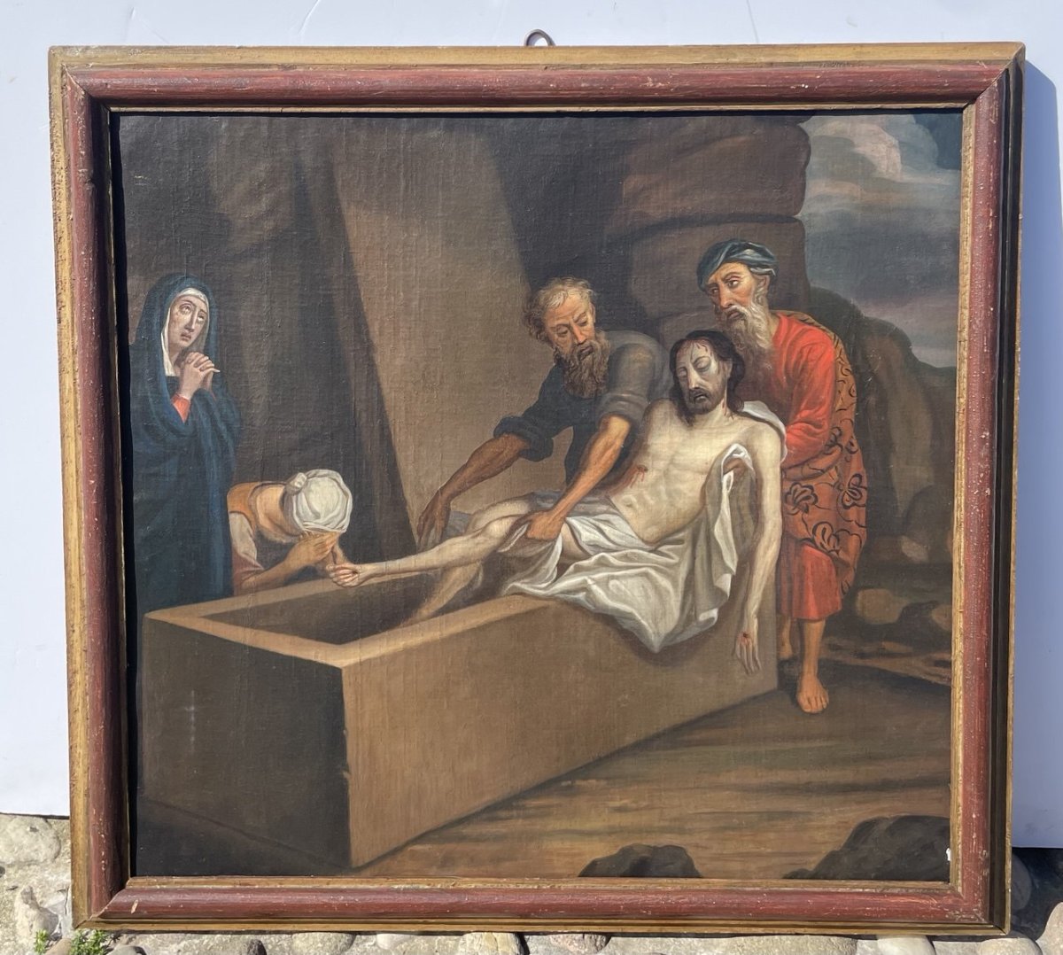 Peintre italien (XVIIe siècle) - La Déposition au Tombeau.-photo-4