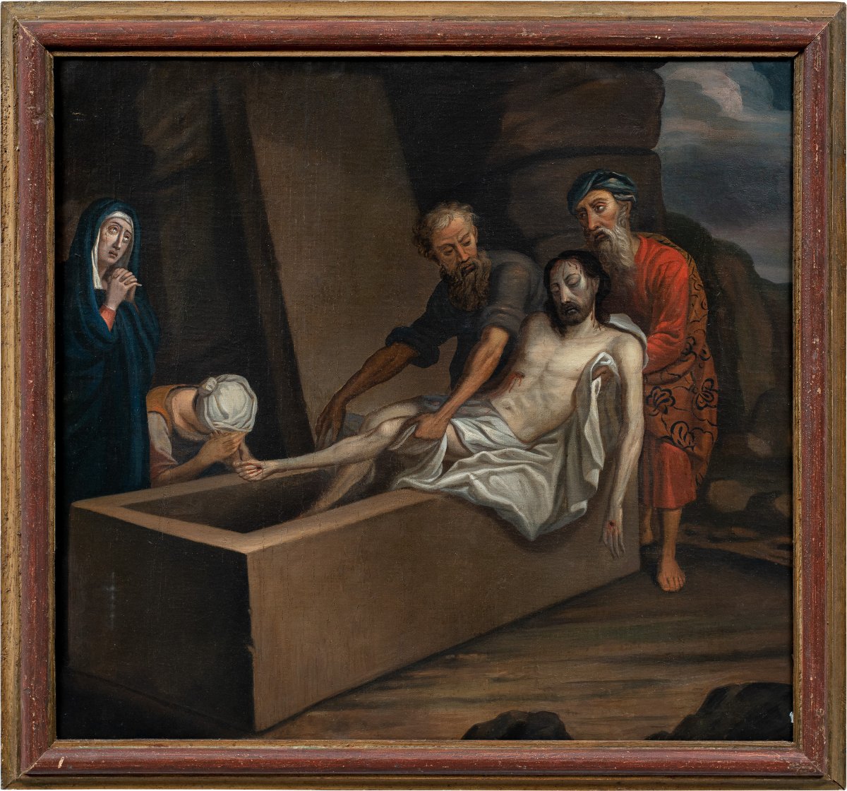Peintre italien (XVIIe siècle) - La Déposition au Tombeau.