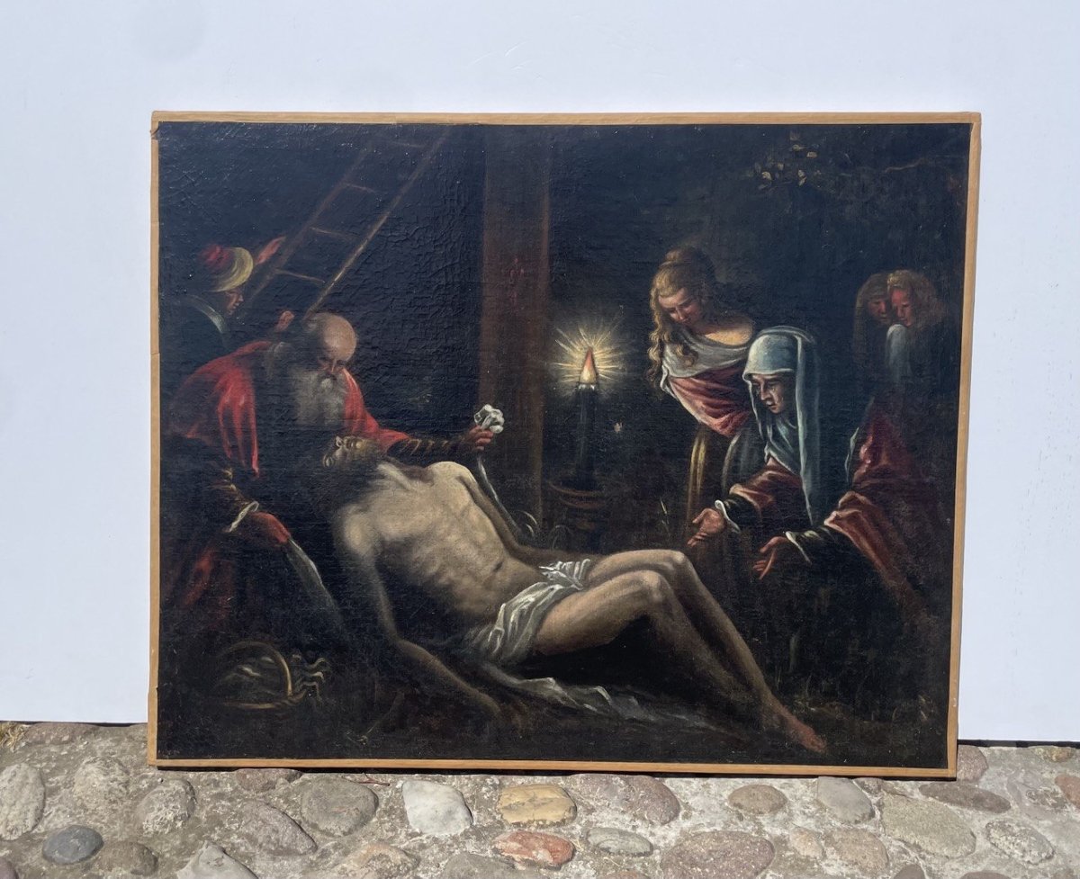Circle Of Jacopo Bassano (bassano Del Grappa 1510 - 1592) - Lamentation Over The Dead Christ.-photo-1