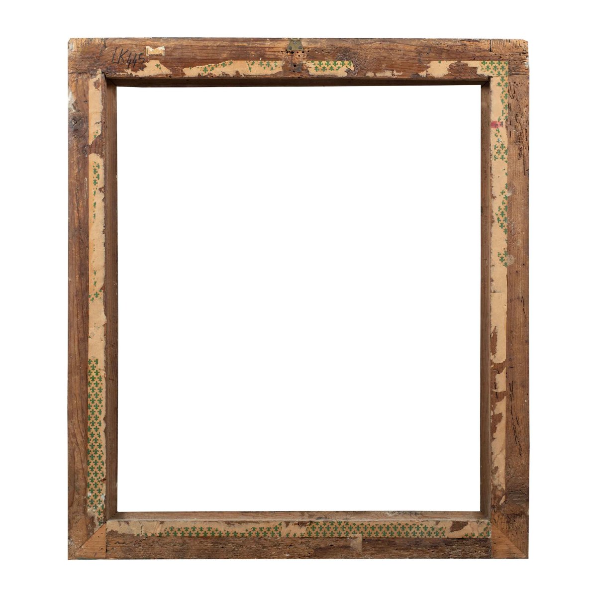 Cadre en bois sculpté, laqué et peint, imitant le marbre. Italie, XVIIe siècle.-photo-4