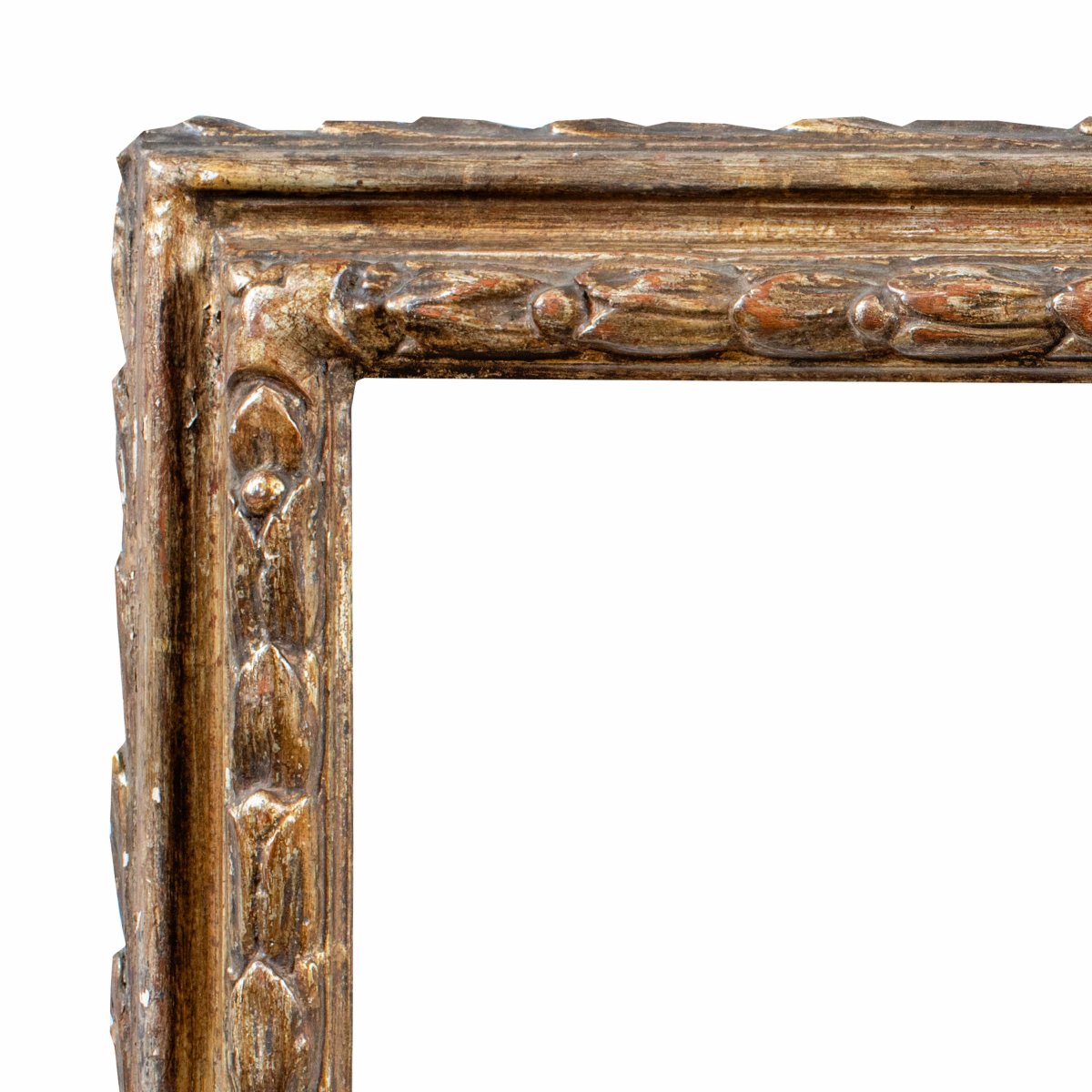 Cadre baroque en bois sculpté et doré. Lombardie, XVIIe siècle.-photo-2