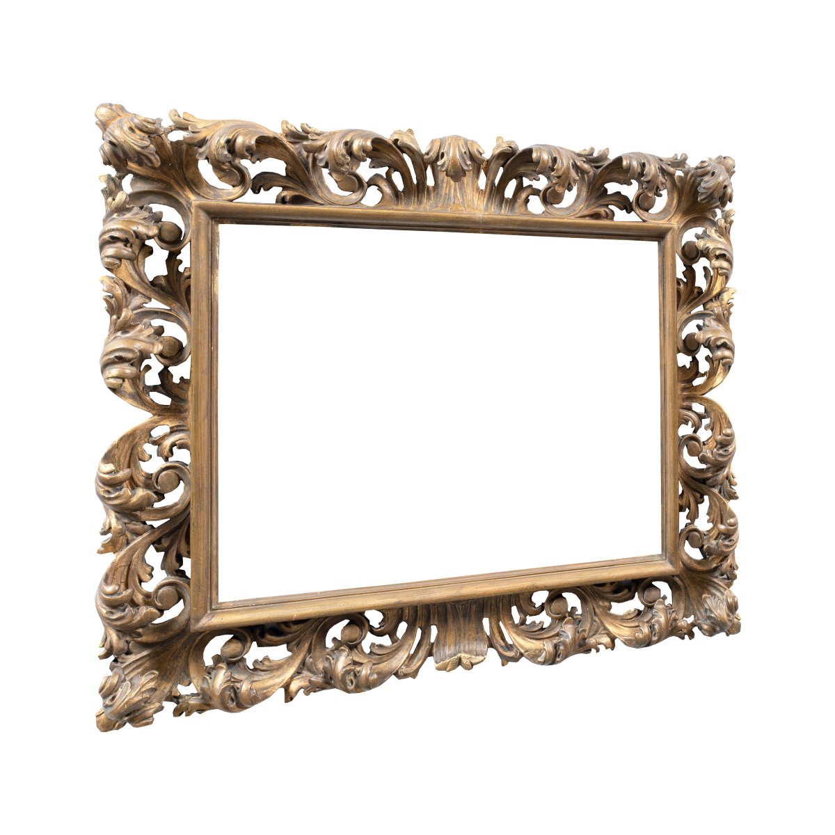 Carved And Gilded Wood Frame. Italy, 19th Century.-photo-2
